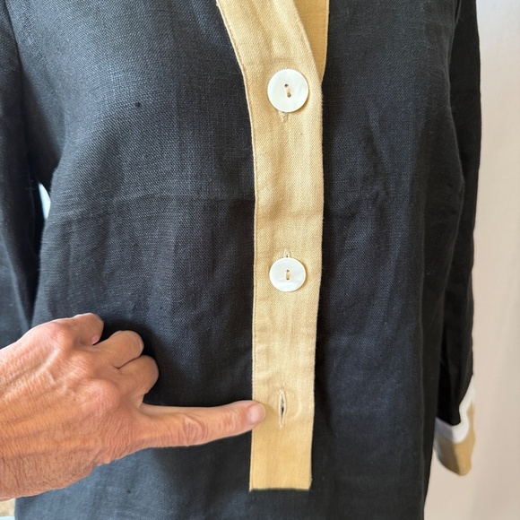 TUCKERNUCK X ATLANTIC PACIFIC LINEN DRESS PREPPY BREATHABLE RETRO MOD WHIMSY XS - Picture 6 of 12